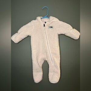 The North Face Kids White Fleece Footie